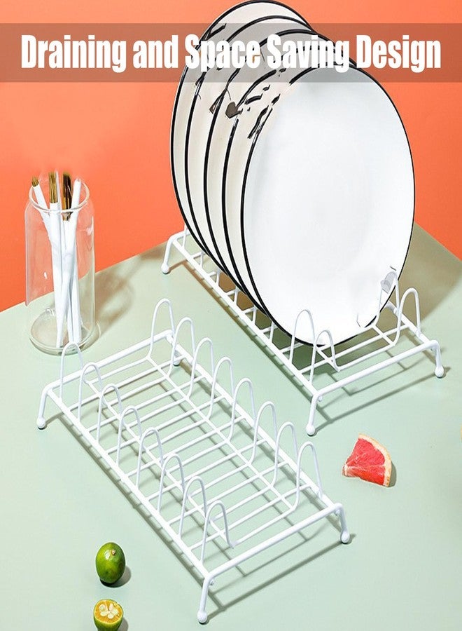 CHEOTIME Metal Dish Drying Rack, Vertical Dish Drainer Plates Holder Kitchen Cabinet Storage Rack Dish Plate Drying Rack Drainer Stand for Lids, Cups, Cutting Boards and Books - Image 3